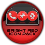 bright red icon pack android application logo